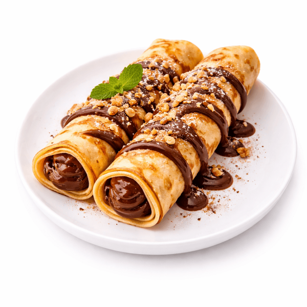 Clătite cu ciocolată și nuci